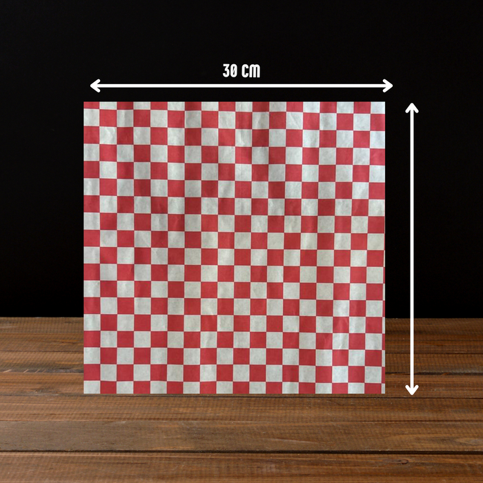 Papel de cuadros antigrasa 30 x 30 cm 1,000 unidades
