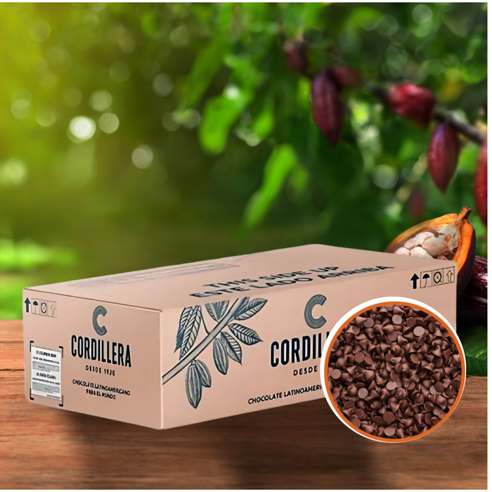 Chips mini de chocolate Real 47% Cordillera 10kg Institucional