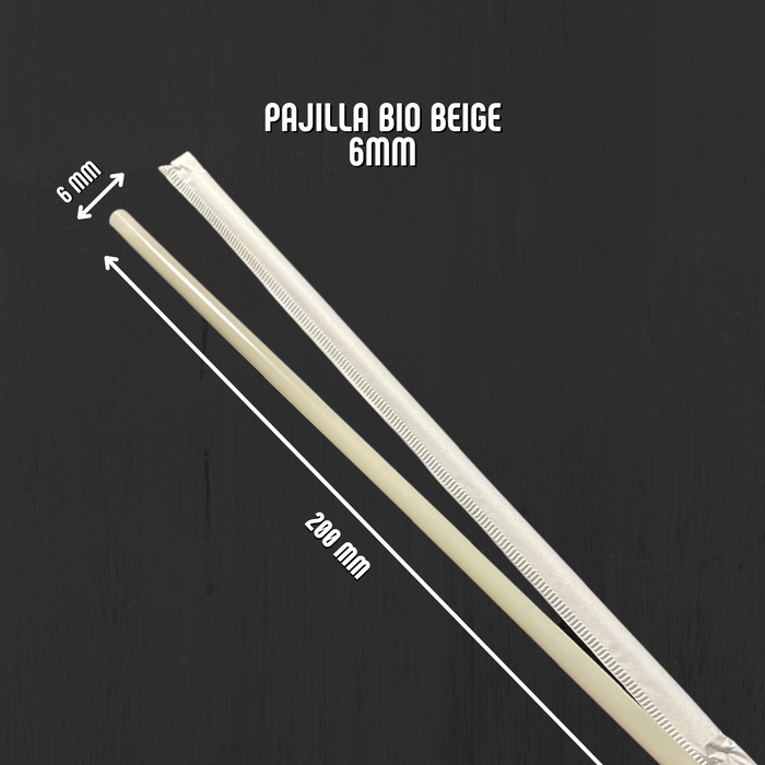 Pajillas P-Life Biodegradables con forro de papel 6mm 2500 unidades
