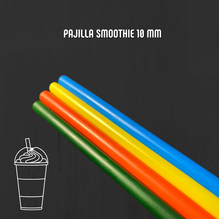 Pajilla Smoothie 10mm con forro transparente punta fina 2000 unidades