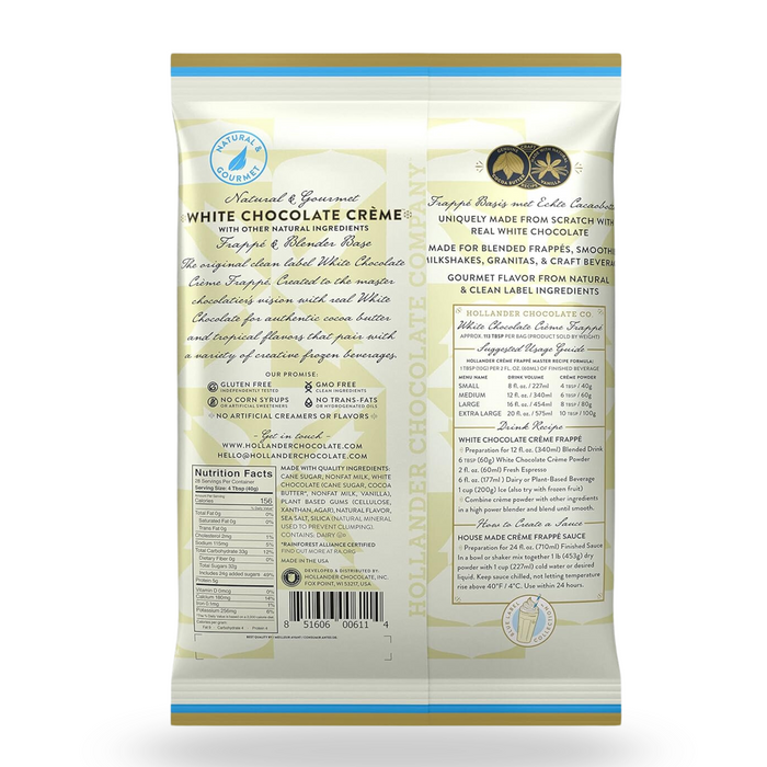 Base para Frappé Chocolate Blanco Hollander 2.5 lbs