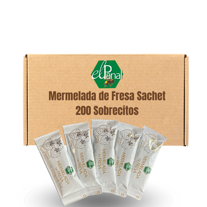 Mermelada de Fresa en sachet El Panal 20 grm / 200 unidades