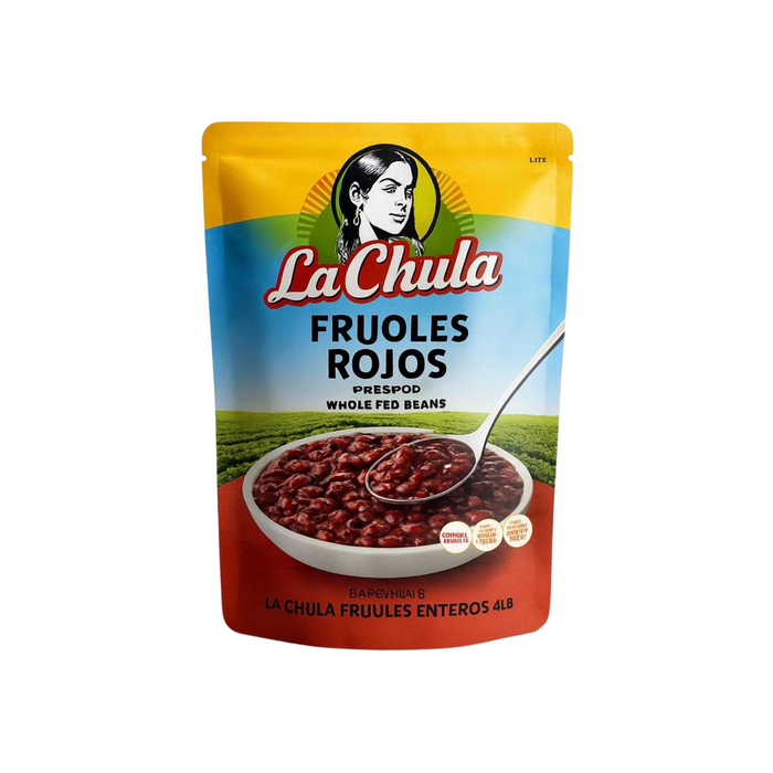 Frijoles enteros La Chula Rojos - Bolsa 4 Libras - Caja 6 Bolsas