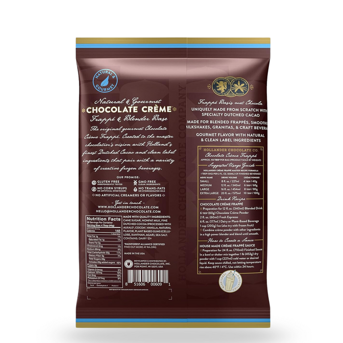 Base para Frappé Chocolate Creme Hollander 2.5 lbs