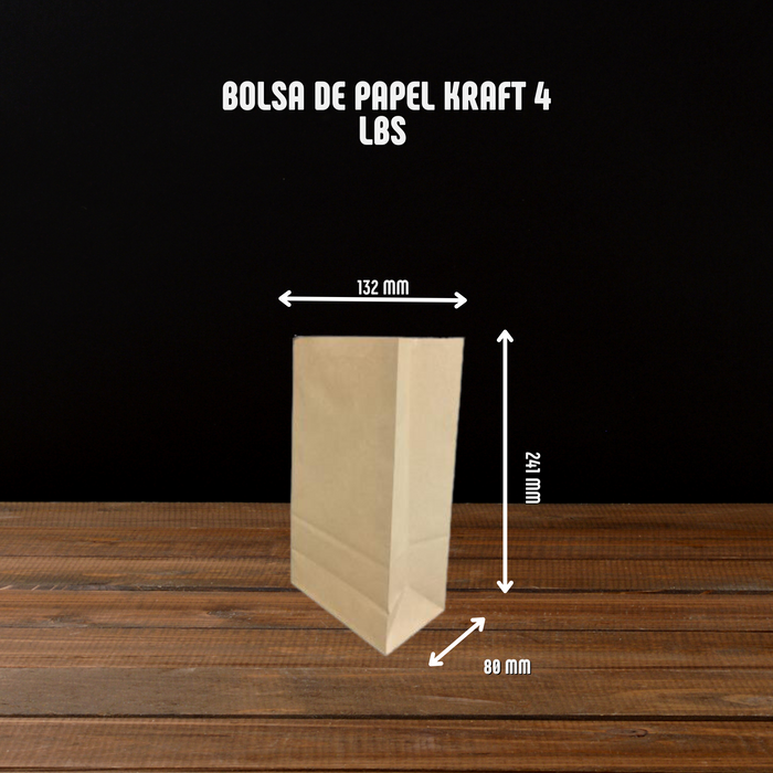 Bolsa de Papel kraft para Alimentos 1,000 unidades