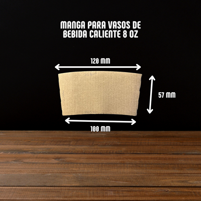Manga de Cartón para vaso de Bebida Caliente 1,000 unidades