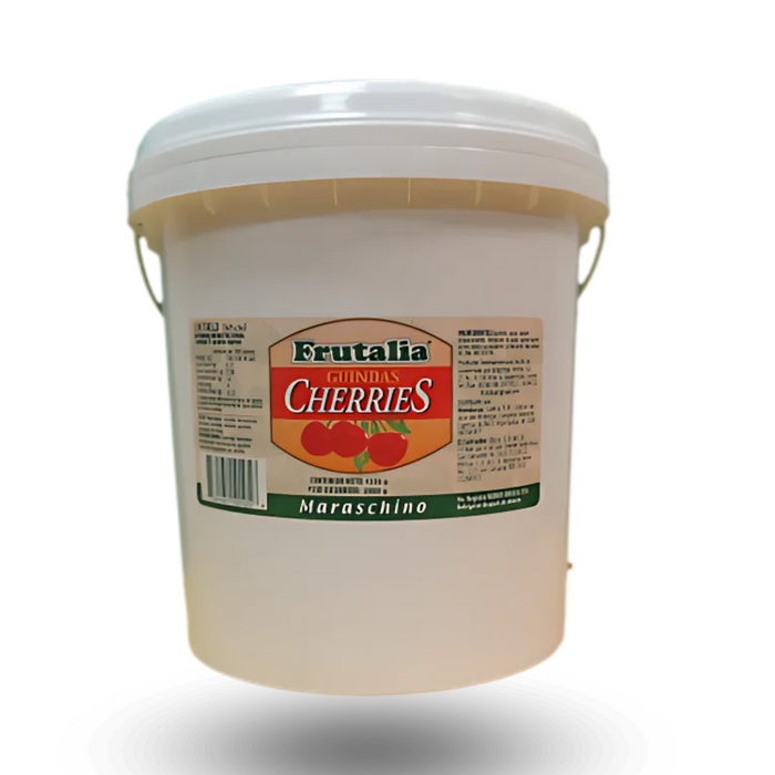 Guindas Maraschino sin Tallo Frutalia Cubeta 4256 gr