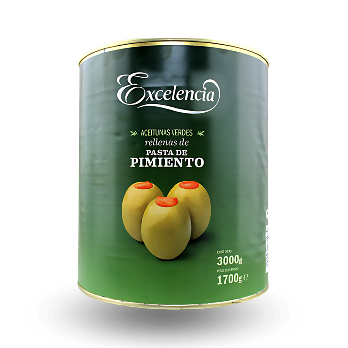 Aceituna Verde Rellena de Pimiento 3000grm