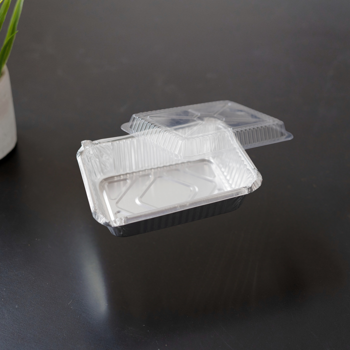 Bandejas de Aluminio 1.5 lbs con tapa caja 500 uds