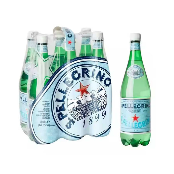 Agua Natural con gas Sanpellegrino - Pet 1000 ml (Caja 6 Unidades)