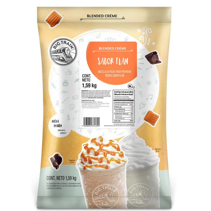 Base para frappé sabor Flan Big Train bolsa 1.59 kg