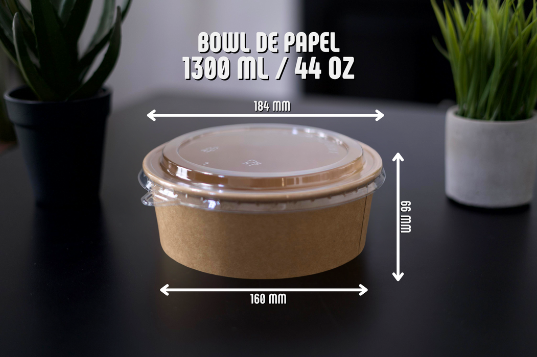Bowl Kraft con tapa Caja 300 uds