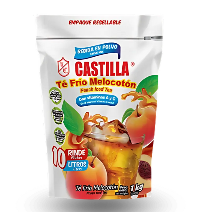 Té Frio Melocoton en Polvo Castilla 1kg / Caja 10 unidades