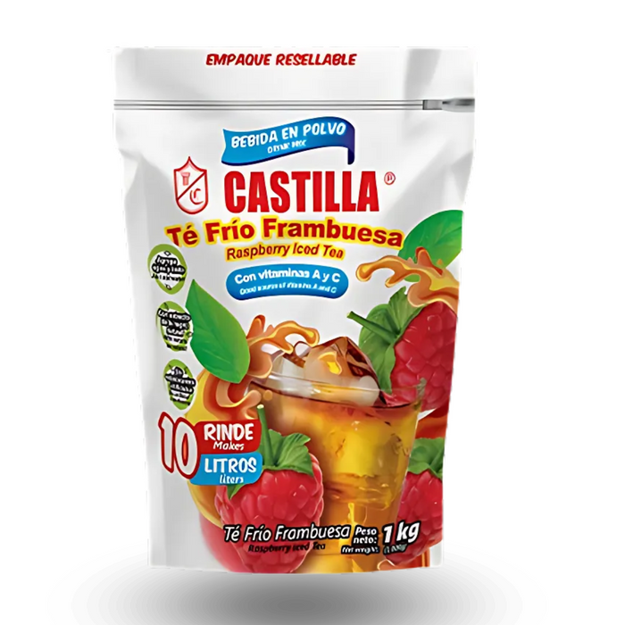 Té Frio Frambuesa en Polvo Castilla 1kg / Caja 10 unidades