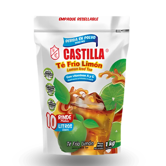 Té Frio Limón en Polvo Castilla 1kg / Caja 10 unidades