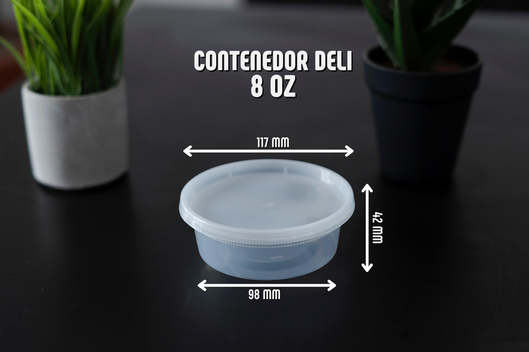 Contenedor PP Deli con tapa caja 240 uds