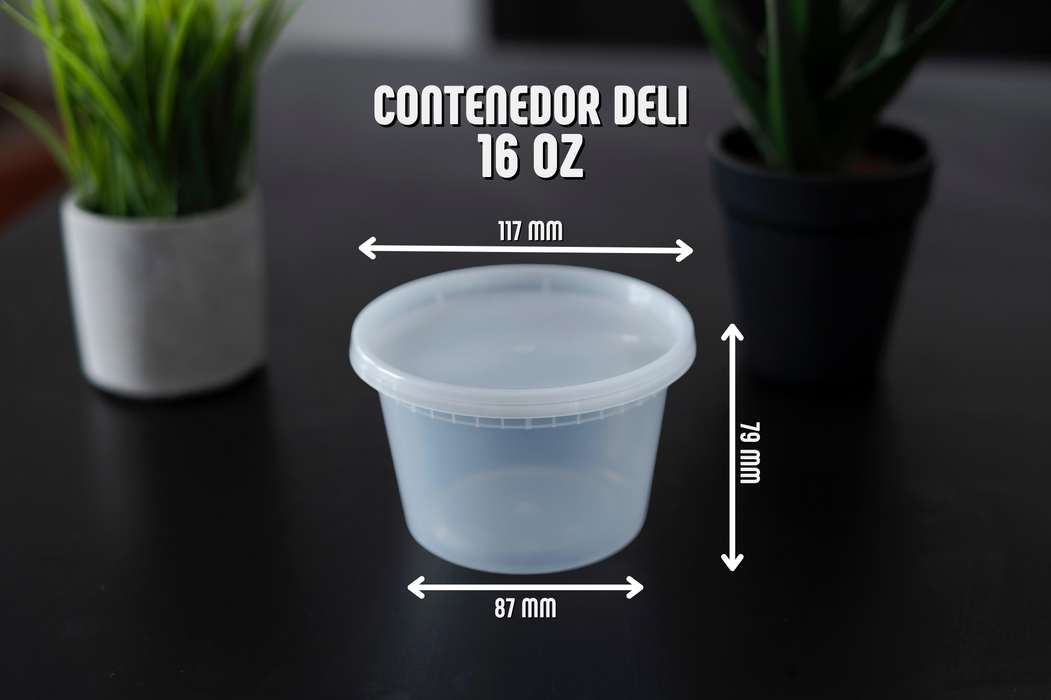 Contenedor PP Deli con tapa caja 240 uds