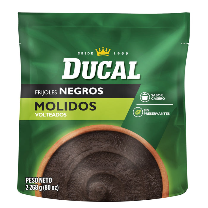 Frijoles Volteados Molidos negros 5 libras - Caja de 6 unidades