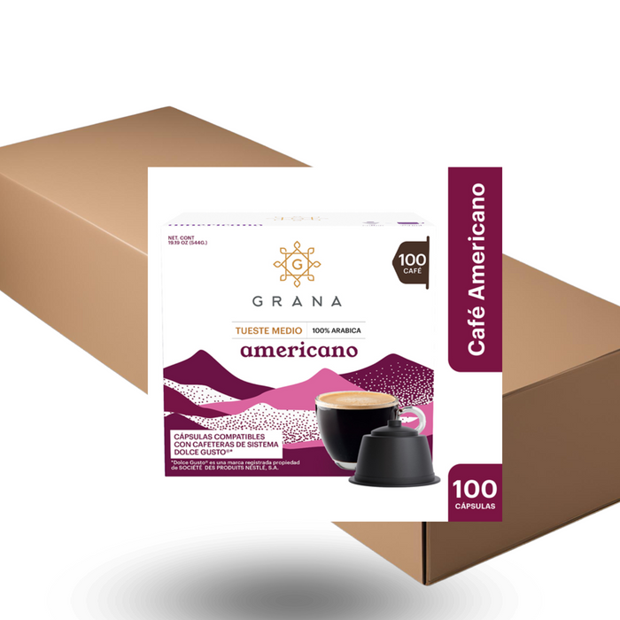 Cápsulas de Café Americano Grana formato Dolce Gusto