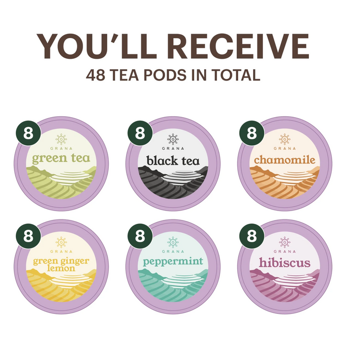 Cápusulas de Té Orgánico Surtido formato K-Cups 48 PACK