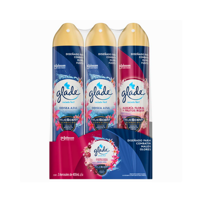 Aromatizante Glade Surtido 400ml - 3 PACK