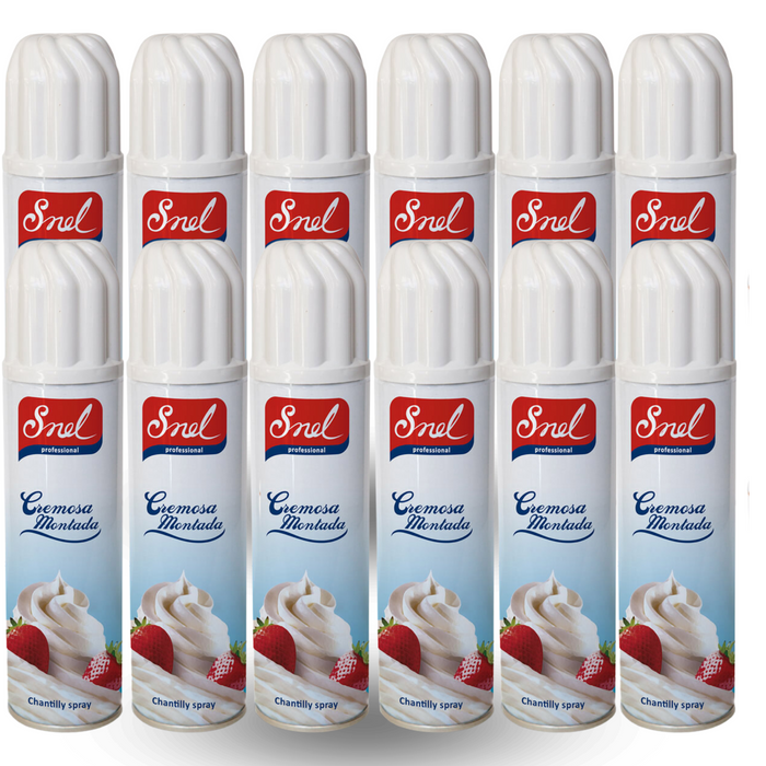 Crema Batida en aerosol Snel 250grm/ Caja de 12 unidades