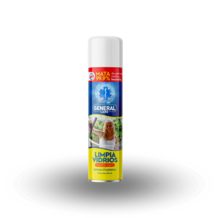 Limpia Vidrios en espuma aerosol General Care / Caja 6 unidades