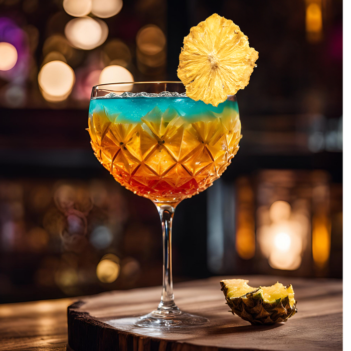 Piña deshidratada en rodajas