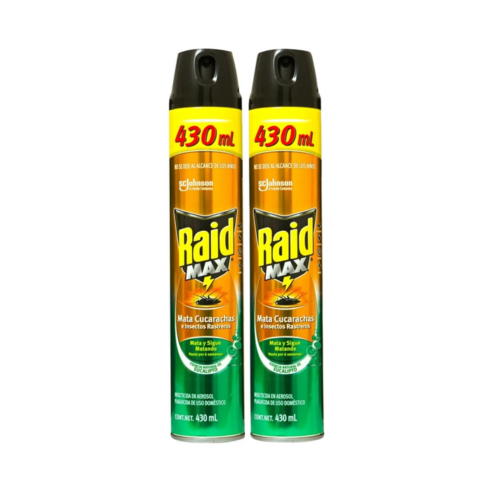 Raid Max Eucalipto 430 ml - 2 unidades