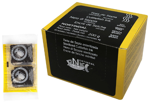 Tinta de Calamar Nortindal 200 grm / Caja con 50 dosis