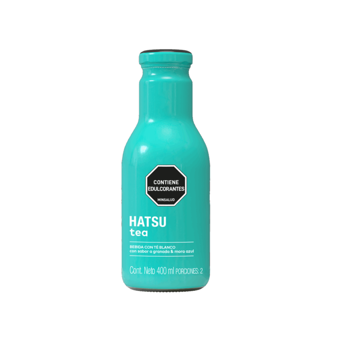 Hatsu Té Blanco con Granada & Mora Azul – Botella 400 ml | Caja 12 Unidades