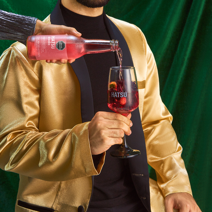 Hatsu Soda Frambuesa y Rosas 300 ml - Caja 6 unidades