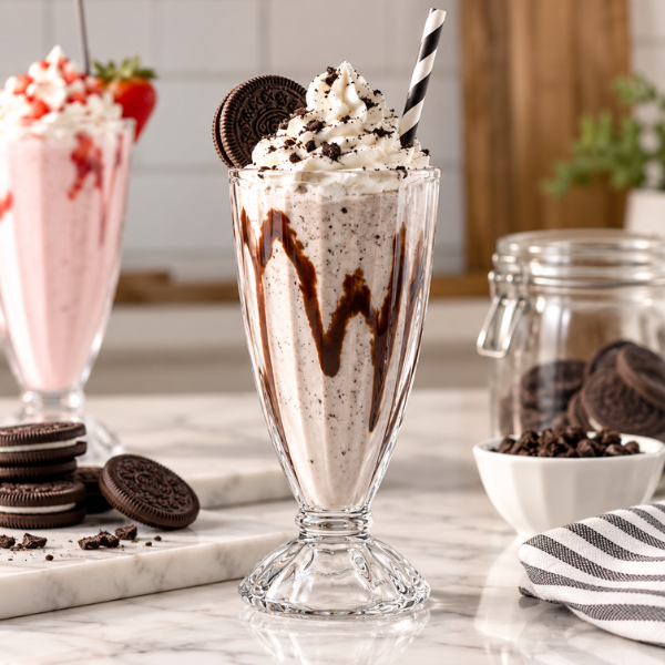 Vaso de Vidrio para Malteadas 340 ml | Copa Clásica para Milkshakes - Set de 6