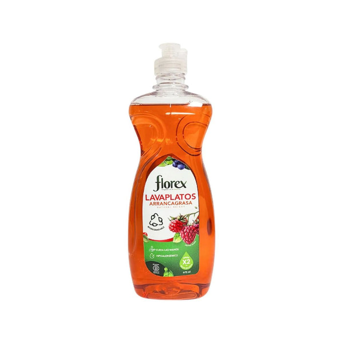 Florex Lavaplatos Natural Bright Frutos Rojos 675 ml
