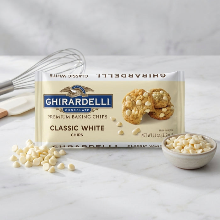 Chispas de Chocolate Blanco Ghirardelli 11 oz - Caja de 12 unidades