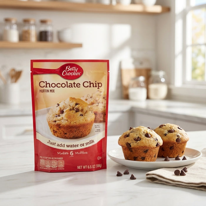 Mezcla para Muffin Chocolate Chip Betty Crocker 6.5 oz - Caja de 6 unidades