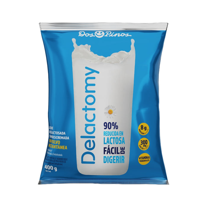 Leche en Polvo Dos Pinos Delactomy Deslactosada 400g - Caja de 12 unidades