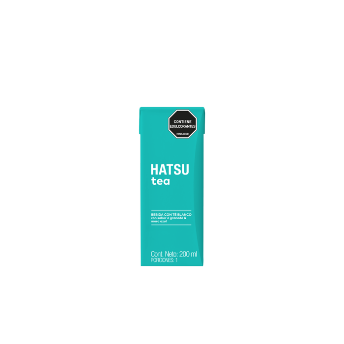 Hatsu Té Blanco con Granada & Mora Azul – Tetra 200 ml | Caja 24 Unidades