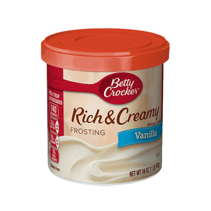 Frosting Vainilla Betty Crocker Rich & Creamy 16 oz - Caja de 8 unidades