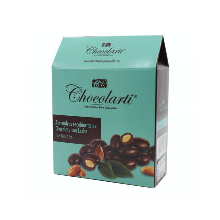 Caja de Almendras Cubiertas de Chocolate Marca Chocolarti 4 oz - Paquete de 4 cajas