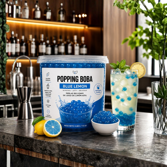 Popping Boba  Blue Lemon Tarro 3.4 kg