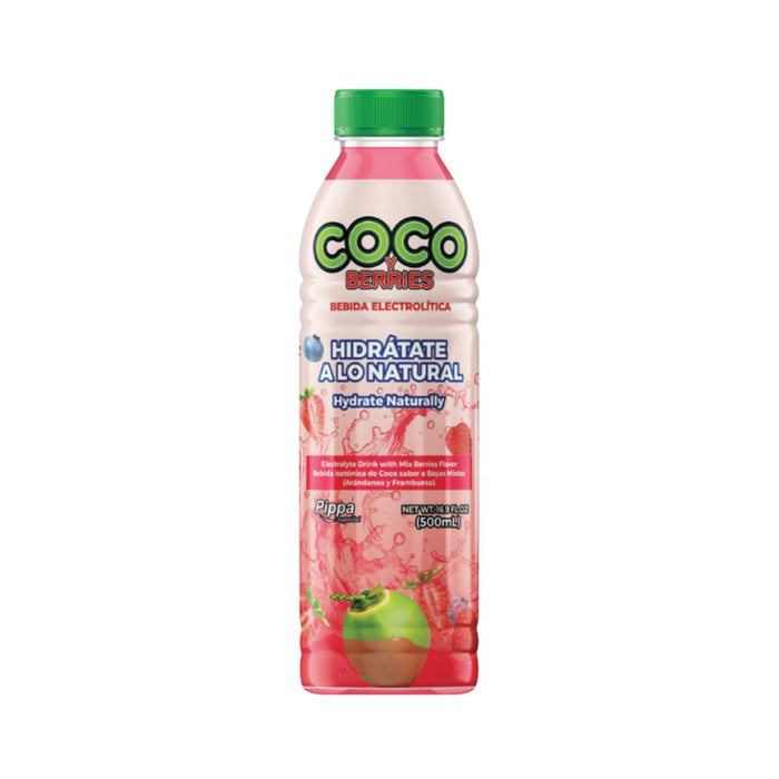 Bebida Electrolítica de coco con frutos rojos PIPPA 500 ml - Caja  de 24 unidades