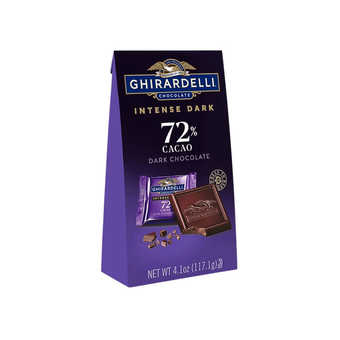 Chocolate Oscuro 72% Cacao en Cuadros Ghirardelli 4.12 oz - Caja de 6 unidades