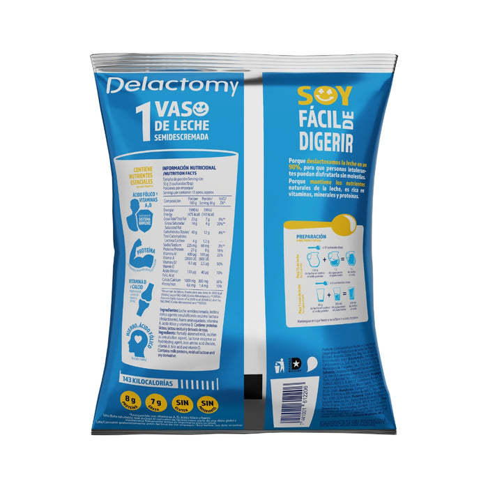 Leche en Polvo Dos Pinos Delactomy Deslactosada 400g - Caja de 12 unidades