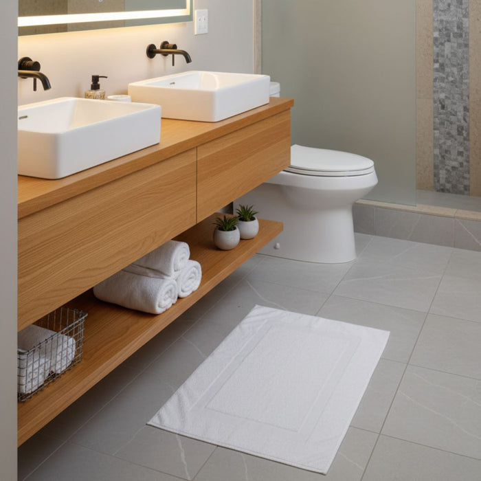 Alfombra de baño hotelera 100% algodón suave - 6 unidades