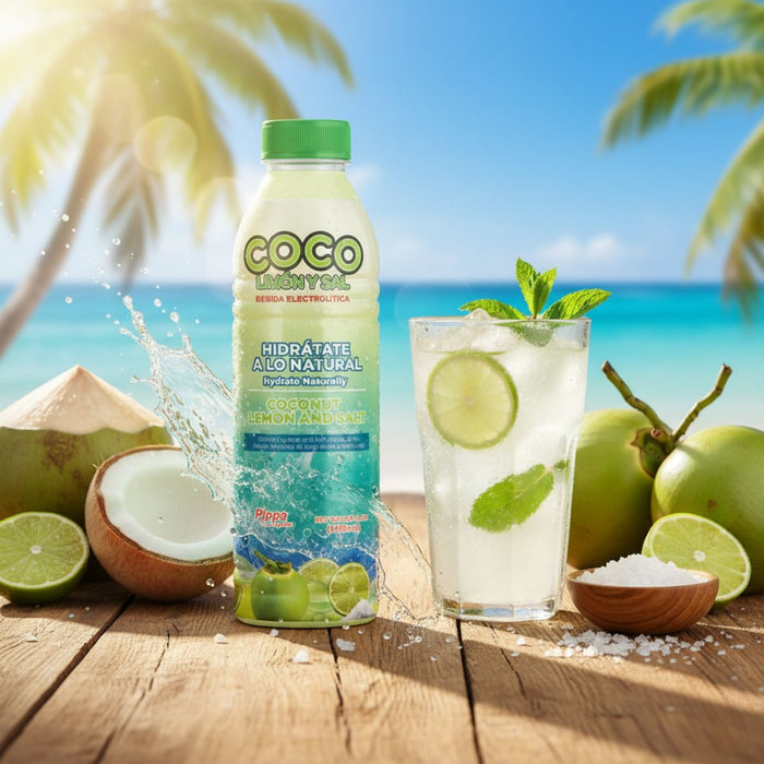 Bebida Electrolítica de coco con limón y sal PIPPA 500 ml - Caja  de 24 unidades