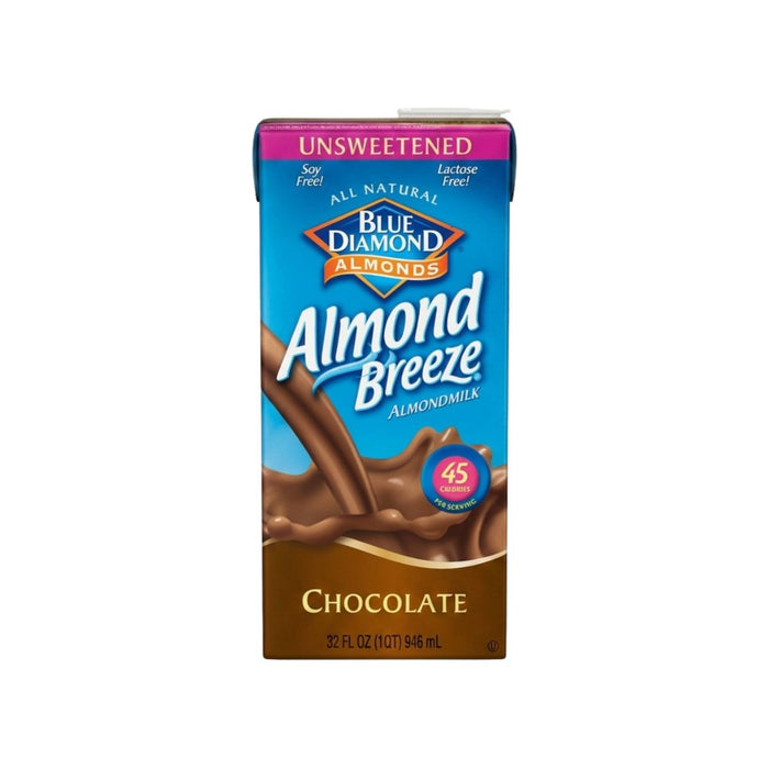 Bebida de Almendra Sin Azúcar Chocolate Blue Diamond 946 ml - Caja de 12 unidades