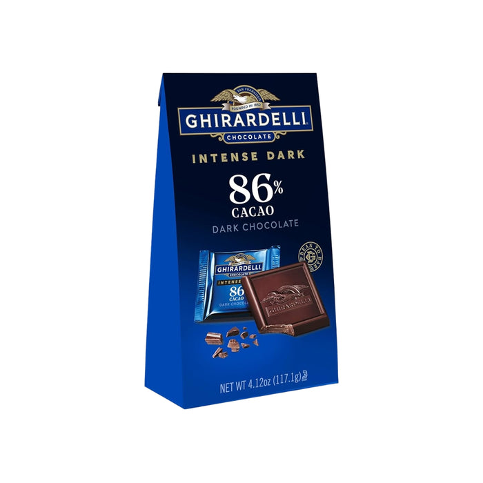 Chocolate Oscuro 86% Cacao en Cuadros Ghirardelli 4.12 oz - Caja de 6 unidades