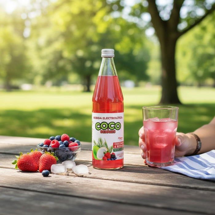 Bebida Electrolítica de coco con frutos rojos PIPPA 490 ml - Caja  de 12 unidades