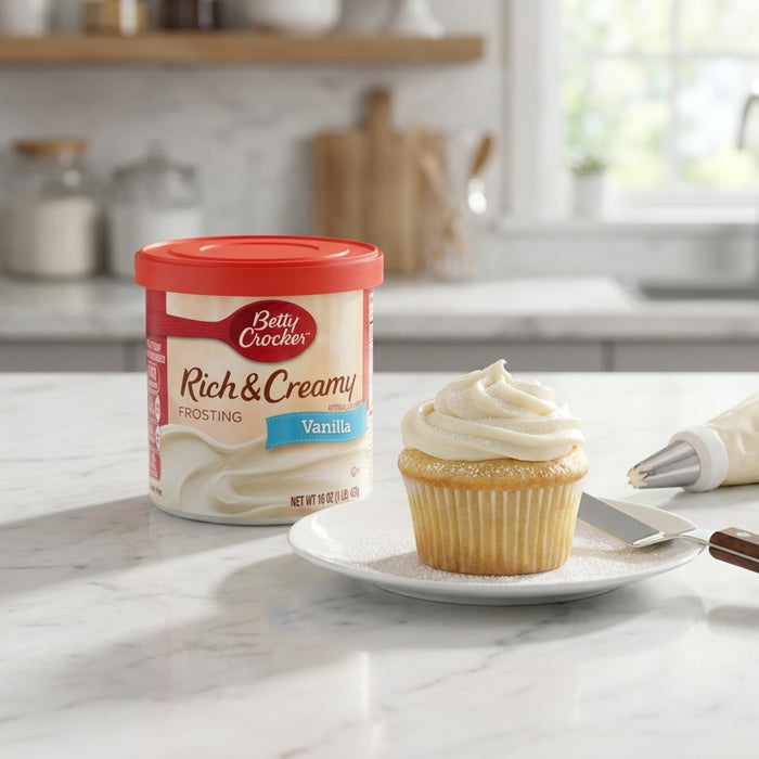 Frosting Vainilla Betty Crocker Rich & Creamy 16 oz - Caja de 8 unidades